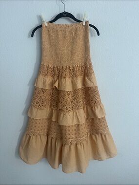 Temptation Positano beautiful tiered strapless dress S